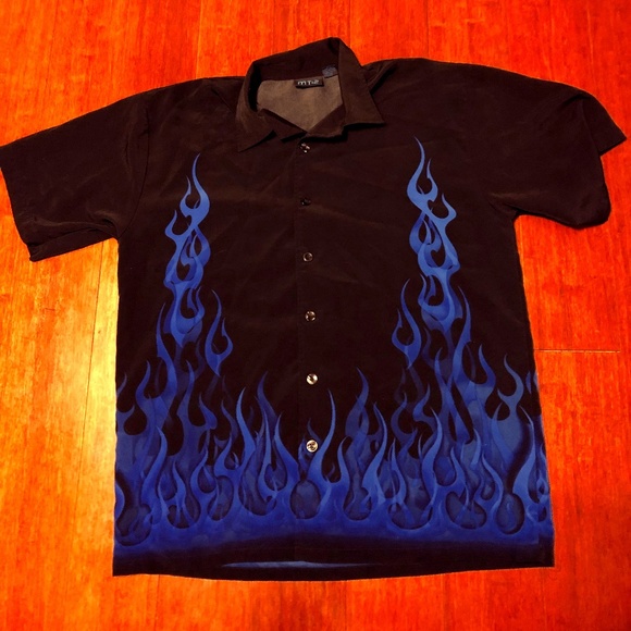 Mt2 Blue Flames Hot Topic Shirt 